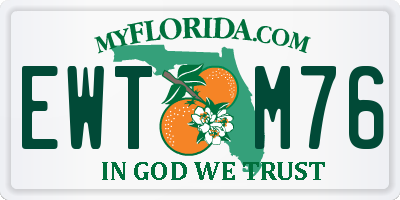 FL license plate EWTM76