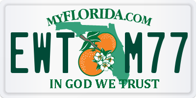 FL license plate EWTM77