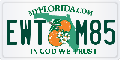 FL license plate EWTM85