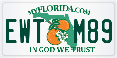 FL license plate EWTM89