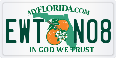 FL license plate EWTN08