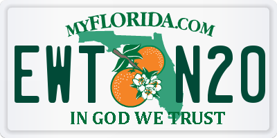 FL license plate EWTN20