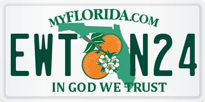 FL license plate EWTN24
