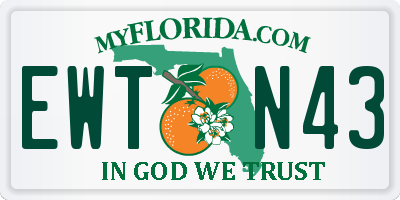 FL license plate EWTN43