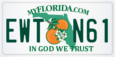 FL license plate EWTN61