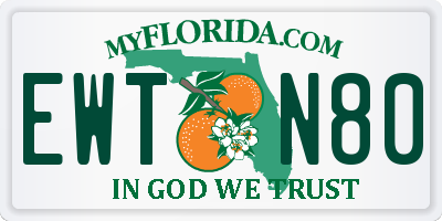 FL license plate EWTN80