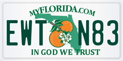 FL license plate EWTN83