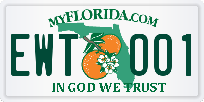 FL license plate EWTO01