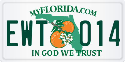 FL license plate EWTO14