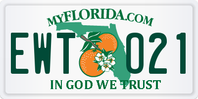 FL license plate EWTO21