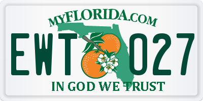 FL license plate EWTO27