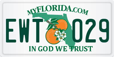 FL license plate EWTO29