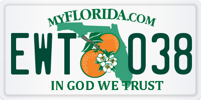 FL license plate EWTO38