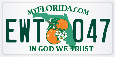 FL license plate EWTO47