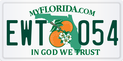 FL license plate EWTO54