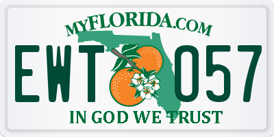 FL license plate EWTO57