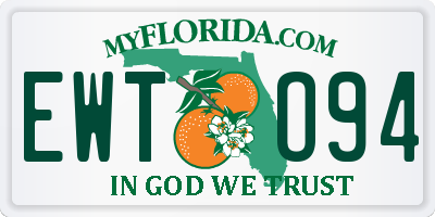FL license plate EWTO94
