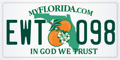 FL license plate EWTO98