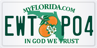 FL license plate EWTP04
