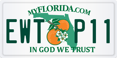 FL license plate EWTP11