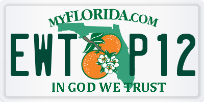 FL license plate EWTP12