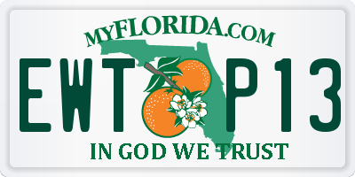 FL license plate EWTP13