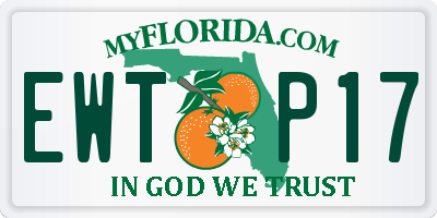 FL license plate EWTP17