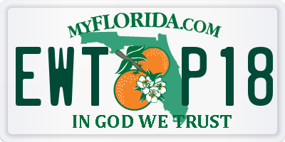 FL license plate EWTP18