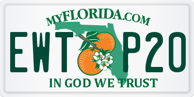 FL license plate EWTP20