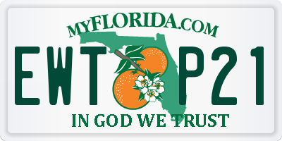 FL license plate EWTP21