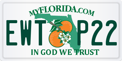 FL license plate EWTP22