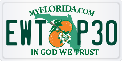FL license plate EWTP30