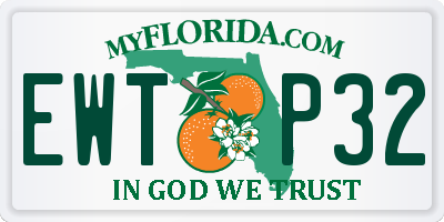 FL license plate EWTP32