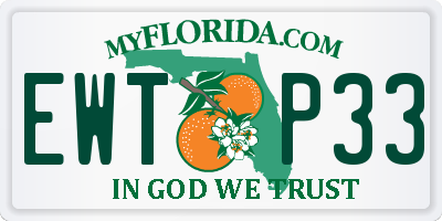 FL license plate EWTP33
