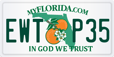FL license plate EWTP35
