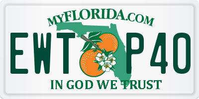 FL license plate EWTP40