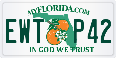 FL license plate EWTP42