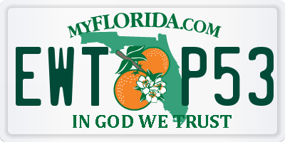FL license plate EWTP53