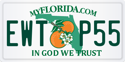 FL license plate EWTP55
