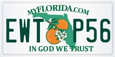 FL license plate EWTP56