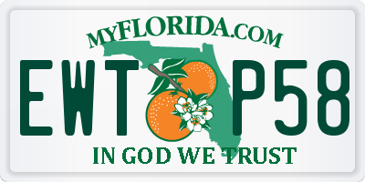 FL license plate EWTP58