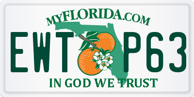 FL license plate EWTP63