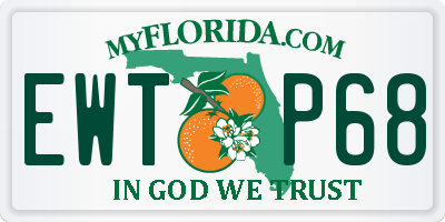 FL license plate EWTP68