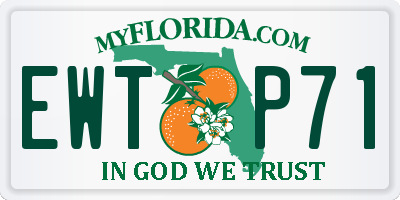 FL license plate EWTP71