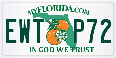 FL license plate EWTP72