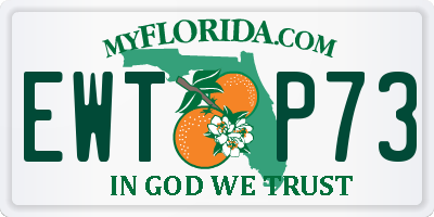 FL license plate EWTP73