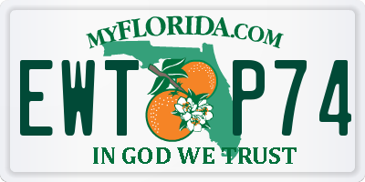 FL license plate EWTP74