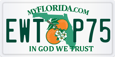 FL license plate EWTP75