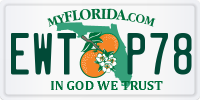 FL license plate EWTP78