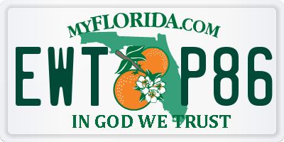 FL license plate EWTP86